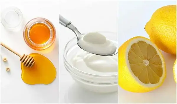 mặt nạ mật ong và sữa chua kết hợp với chanh giúp da trở nên trắng hơn