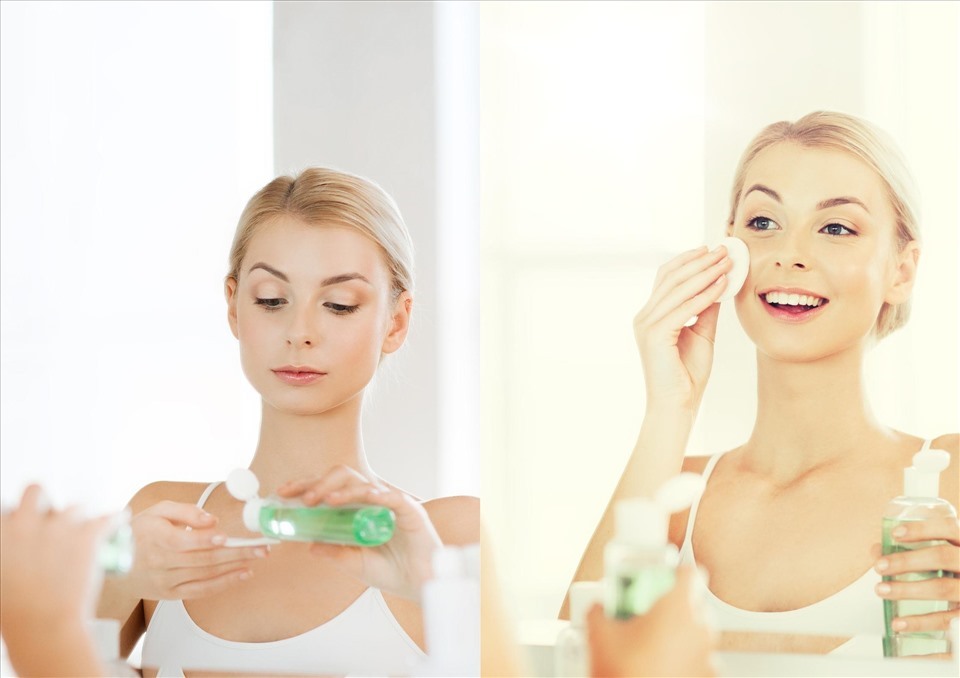 Bông tẩy trang sạch giúp serum được phân phối đều và tránh vi khuẩn