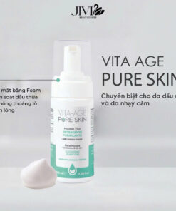 1) Bọt rửa mặt cho da dầu mụn Vita Age pure skin cleansing purifying 100ml