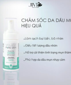 1) Bọt rửa mặt cho da dầu mụn Vita Age pure skin